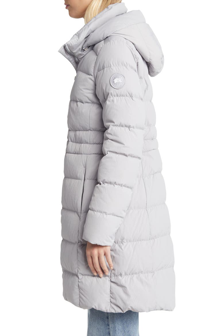 Aurora Water Repellent Hooded 750 Fill Power Down Parka, Alternate, color, MOONSTONE GREY-PDL GRIS