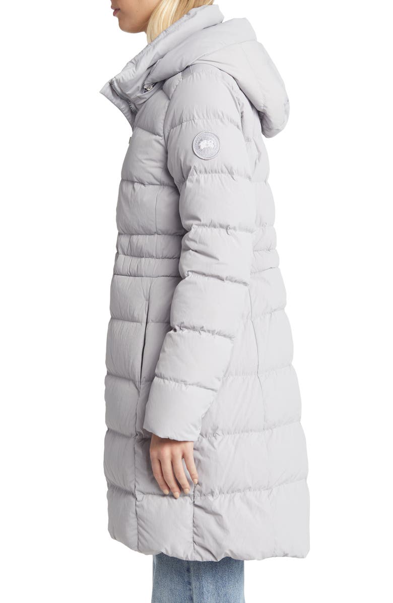 Canada Goose Aurora Water Repellent Hooded 750 Fill Power Down Parka, Alternate, color, Moonstone Grey-Pdl Gris