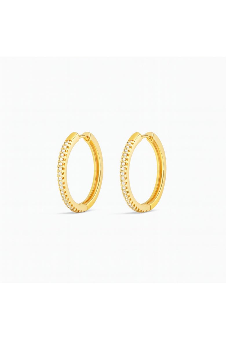 The Luminelle Pavé Hoops, Main, color, Gold