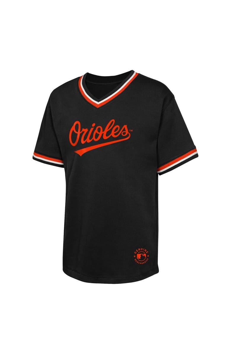 Outerstuff Youth Black Baltimore Orioles Relief Pitcher V-Neck T-Shirt, Alternate, color, Black