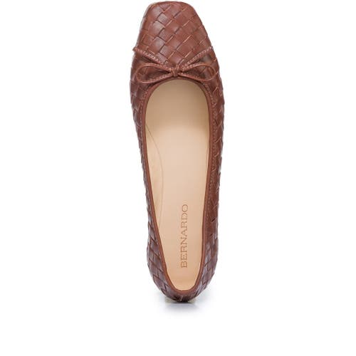 Bernardo Footwear Gwynn Woven Ballet Flat In Mahogany