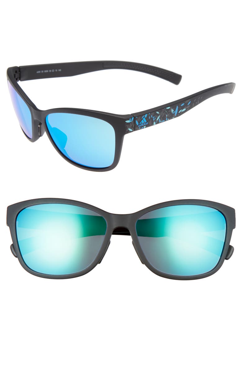 adidas Excalate 58mm Mirrored Sunglasses, Main, color, 