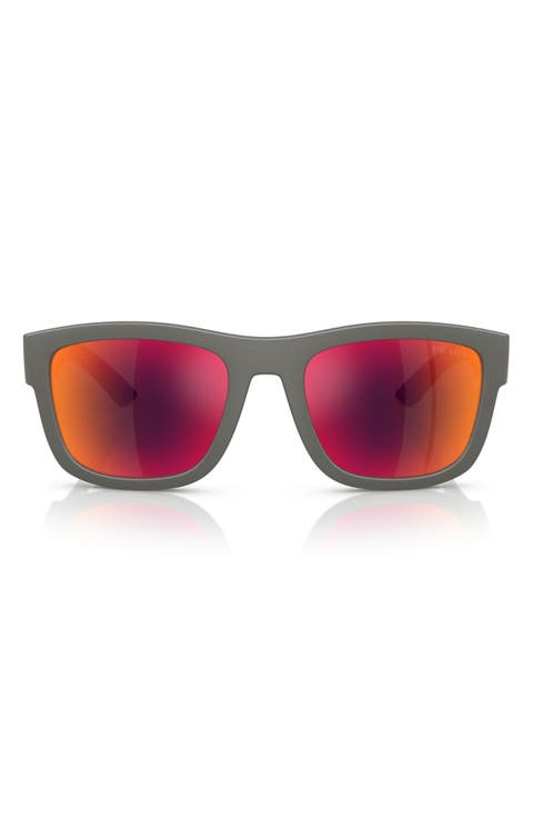 56mm Mirrored Pillow Sunglasses