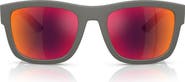 Prada Linea Rossa 56mm Mirrored Pillow Sunglasses