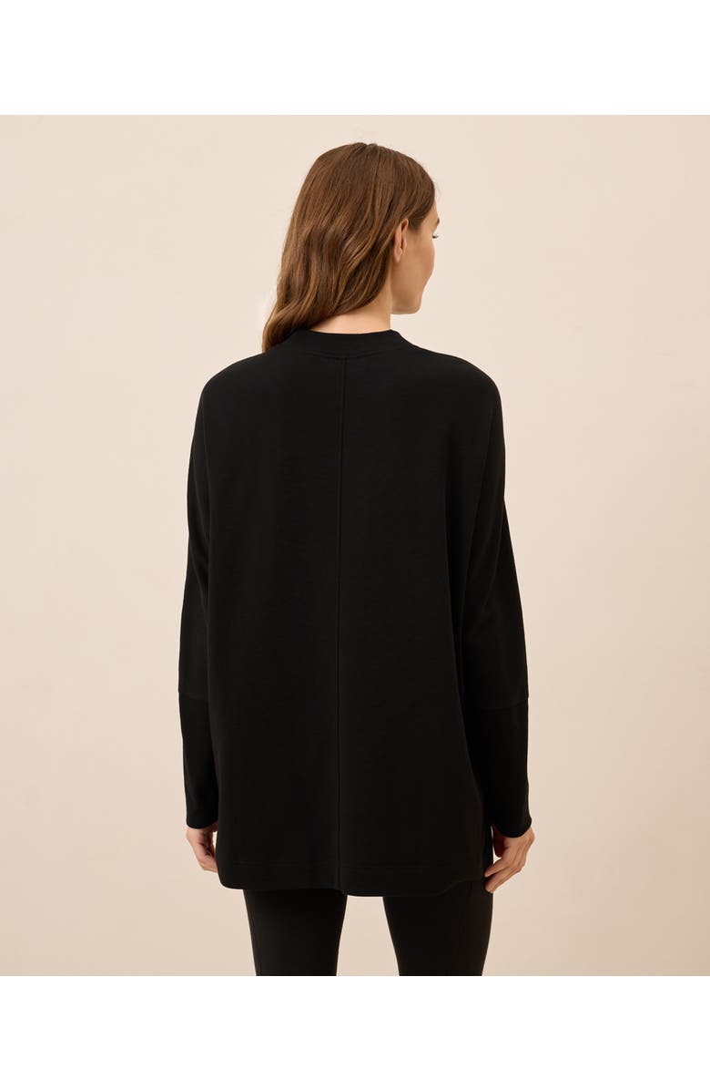 Pact Organic Cotton Airplane Long Sleeve Poncho, Alternate, color, Black