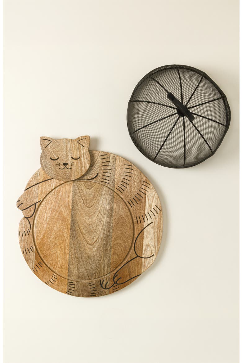 Cozy Cat Serving Board & Cloche, Alternate, color, Multi