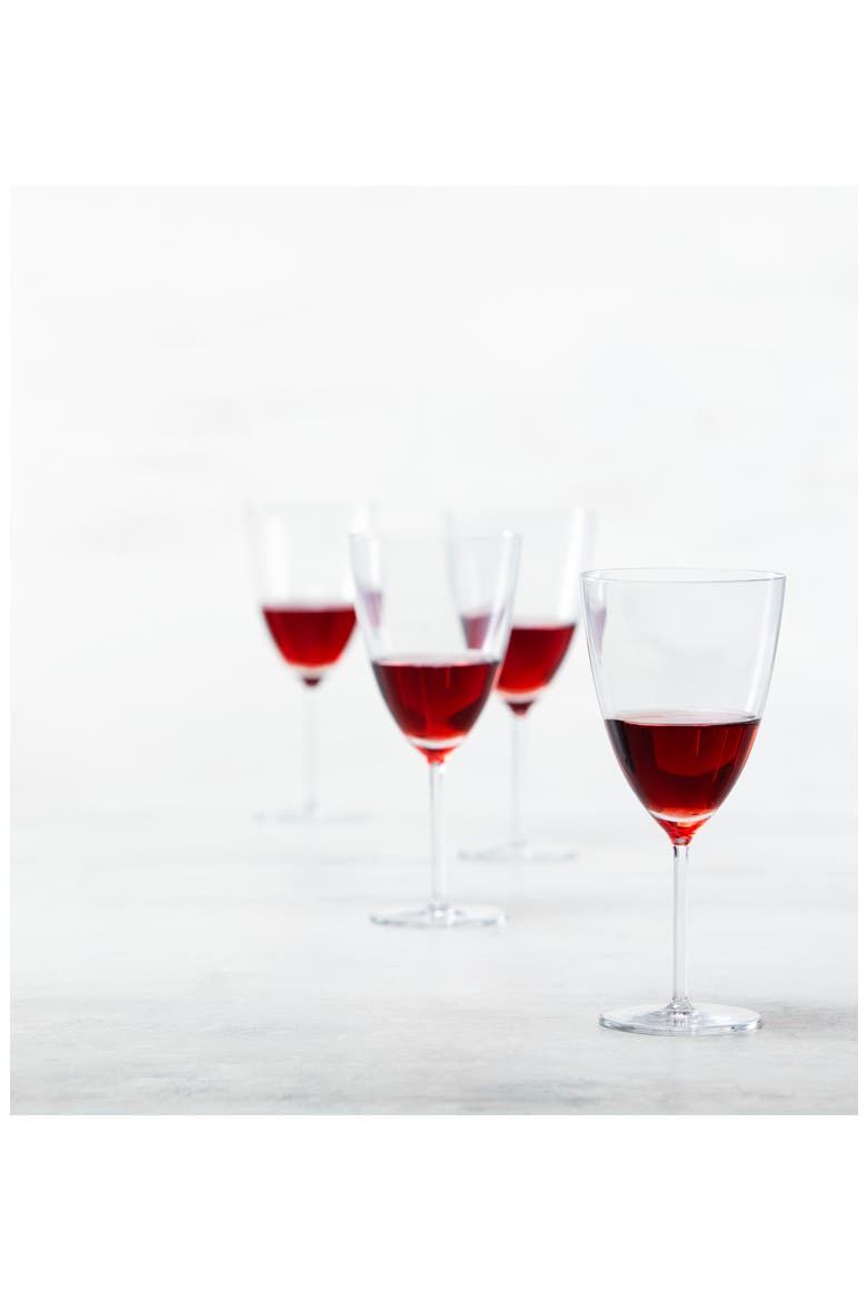 Set of 4 Era Red Wine Glasses, Alternate, color, CLEAR