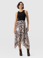 Saint + Sofia Lila Hanky Hem Dress