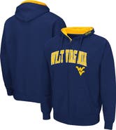 COLOSSEUM Men's Colosseum Navy West Virginia Mountaineers Arch & Logo 3.0 Full-Zip Hoodie