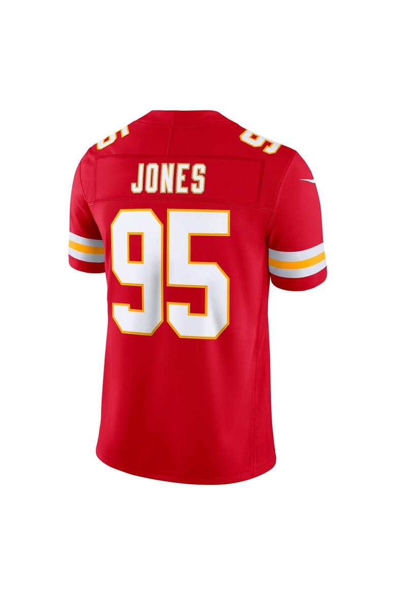 Men's Nike Chris Jones Red Kansas City Chiefs Team Vapor F.U.S.E. Stitched Limited Jersey, Alternate, color, Red