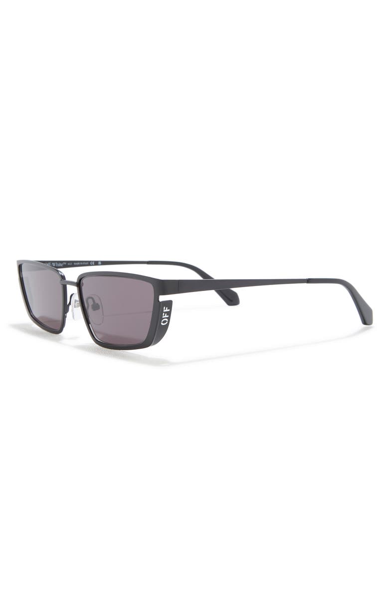 Off-White 56mm Richfield Rectangle Metal Sunglasses, Alternate, color, Black Dark Grey