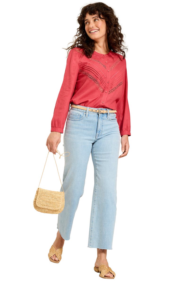 Tommy Bahama Palm Shores Linen Blend Shirt, Alternate, color, Wild Geranium