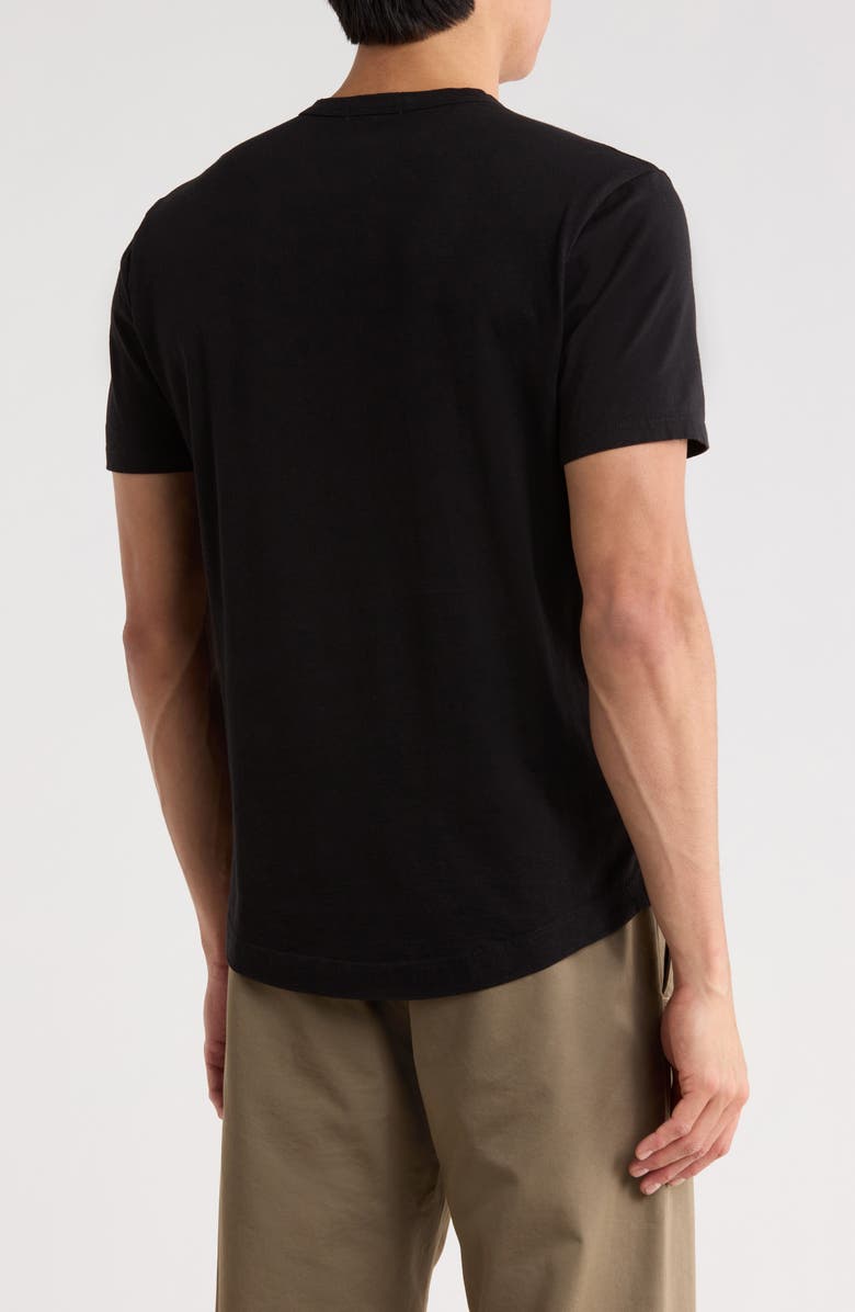 BUCK MASON Pima Cotton Curved Hem T-Shirt, Alternate, color, Black