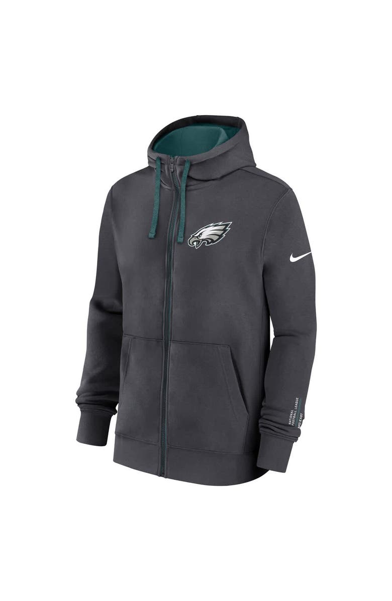 Nike Men's Nike Anthracite Philadelphia Eagles Primetime Club Full-Zip Hoodie, Alternate, color, Anthracite