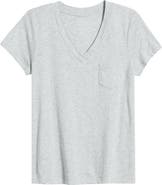 Caslon® Cotton & Modal V-Neck T-Shirt