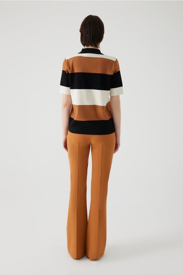 Aidanne Polo Collar Knit Blouse, Alternate, color, MULTI COLOR