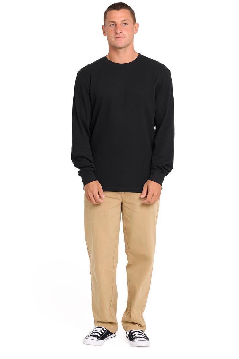 Essential Long Sleeve Thermal T-Shirt, Alternate, color, BLACK