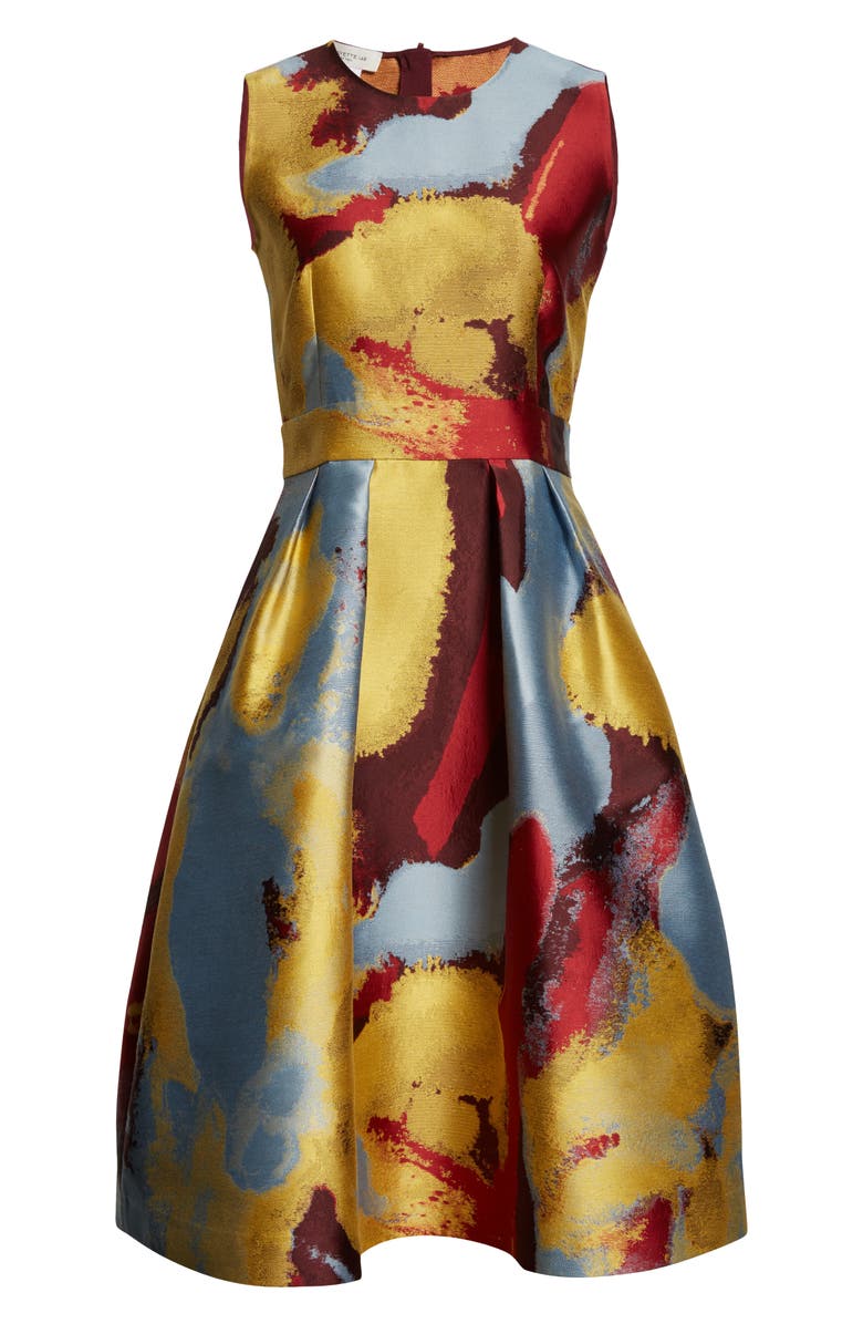 Lafayette 148 New York Rory Jacquard Fit & Flare Dress, Alternate, color, 