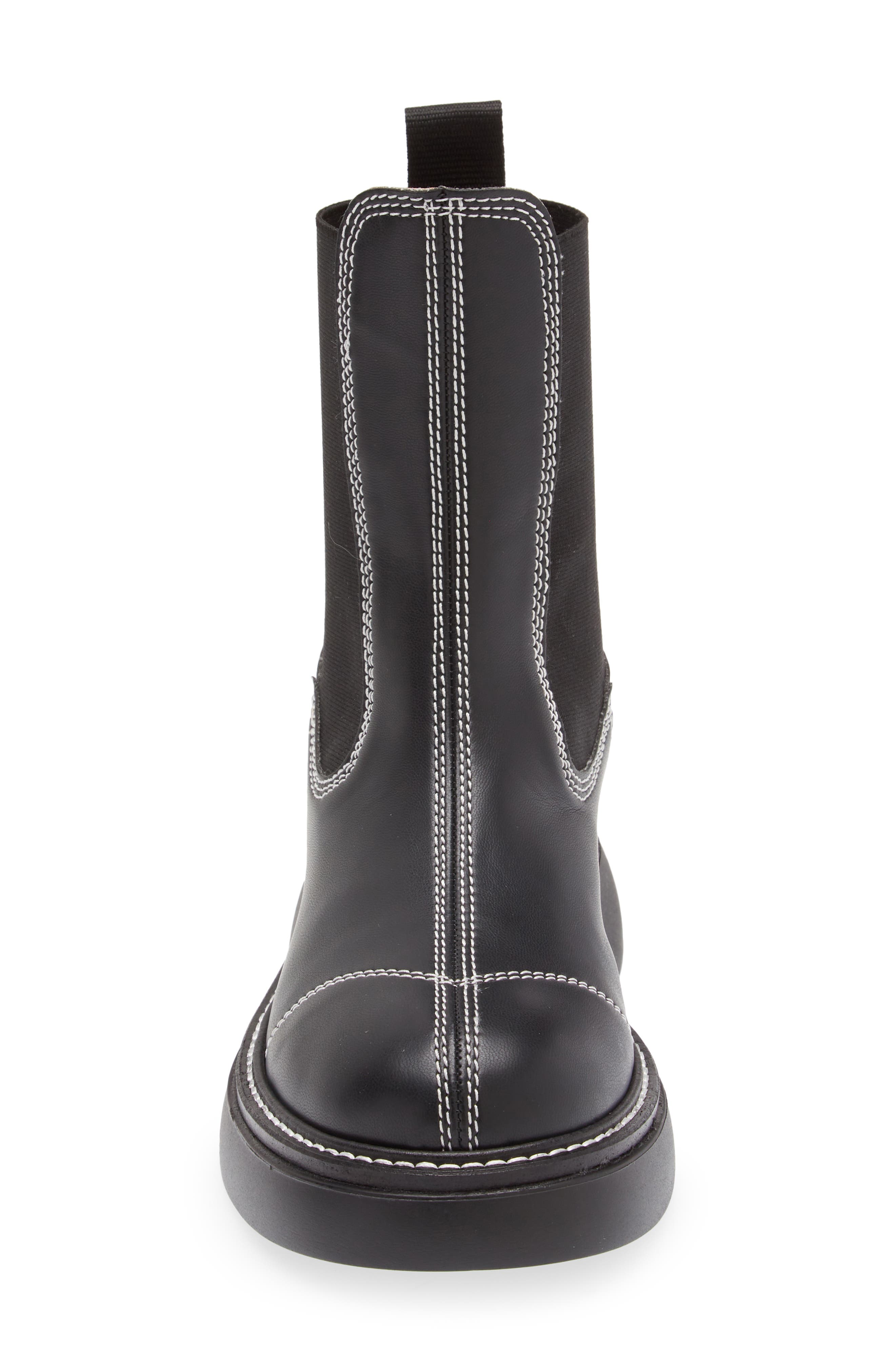 Ganni Everday Chelsea Boot, Alternate, color, Black