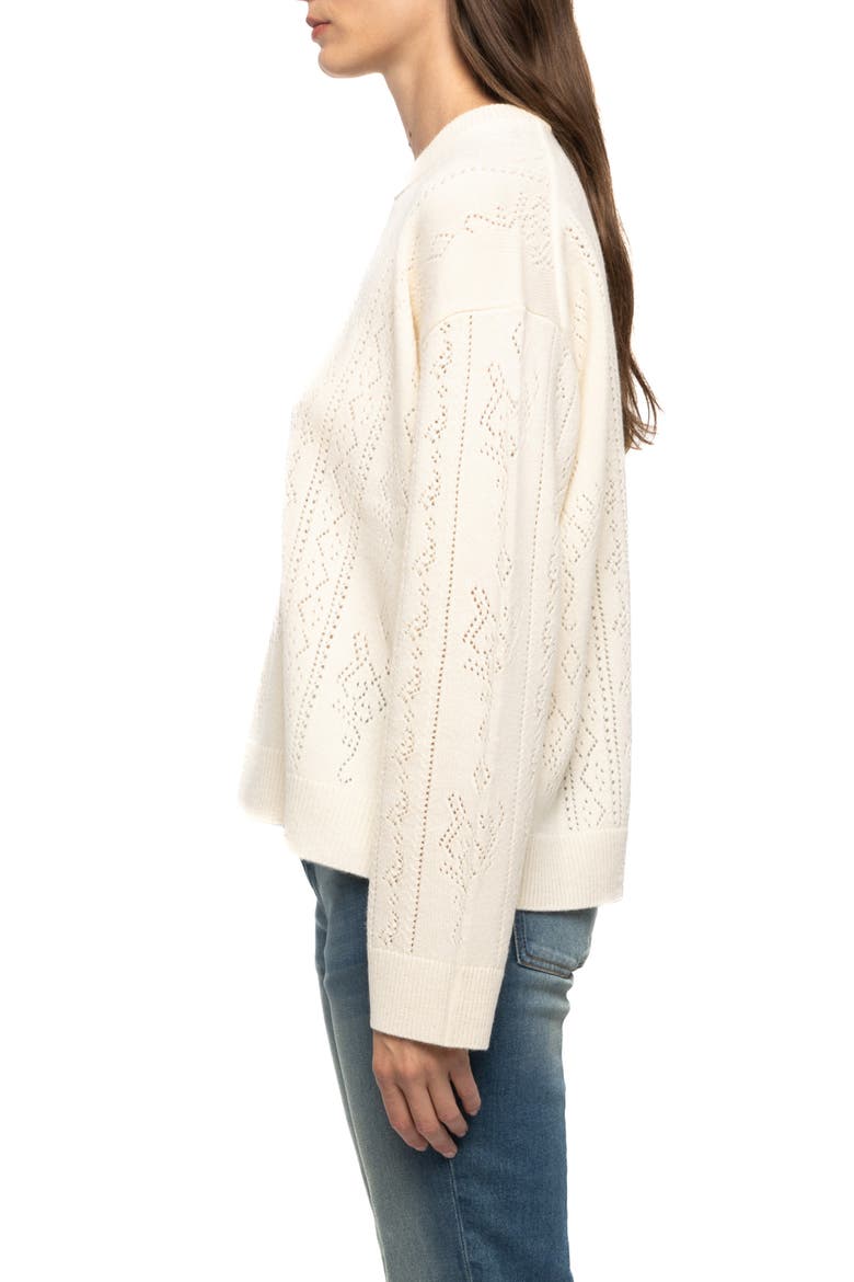 Markuz Pointelle Crewneck Sweater, Alternate, color, ECRU