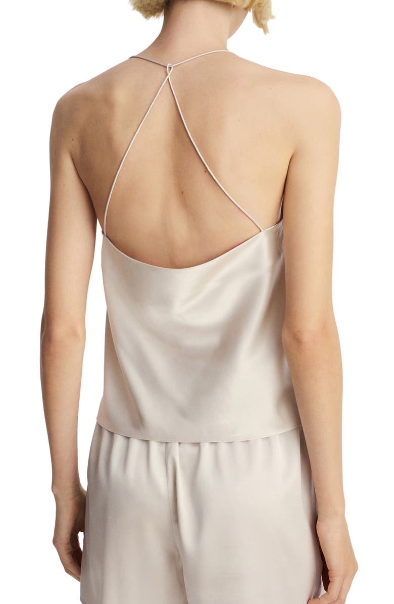 MANGO Stretch Silk Pajama Camisole, Alternate, color, Light/ Pastel Grey