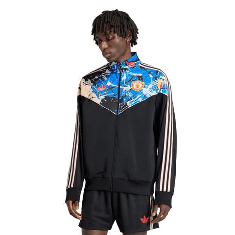 Men's adidas Black Manchester United X Stone Roses Full-Zip Track Jacket