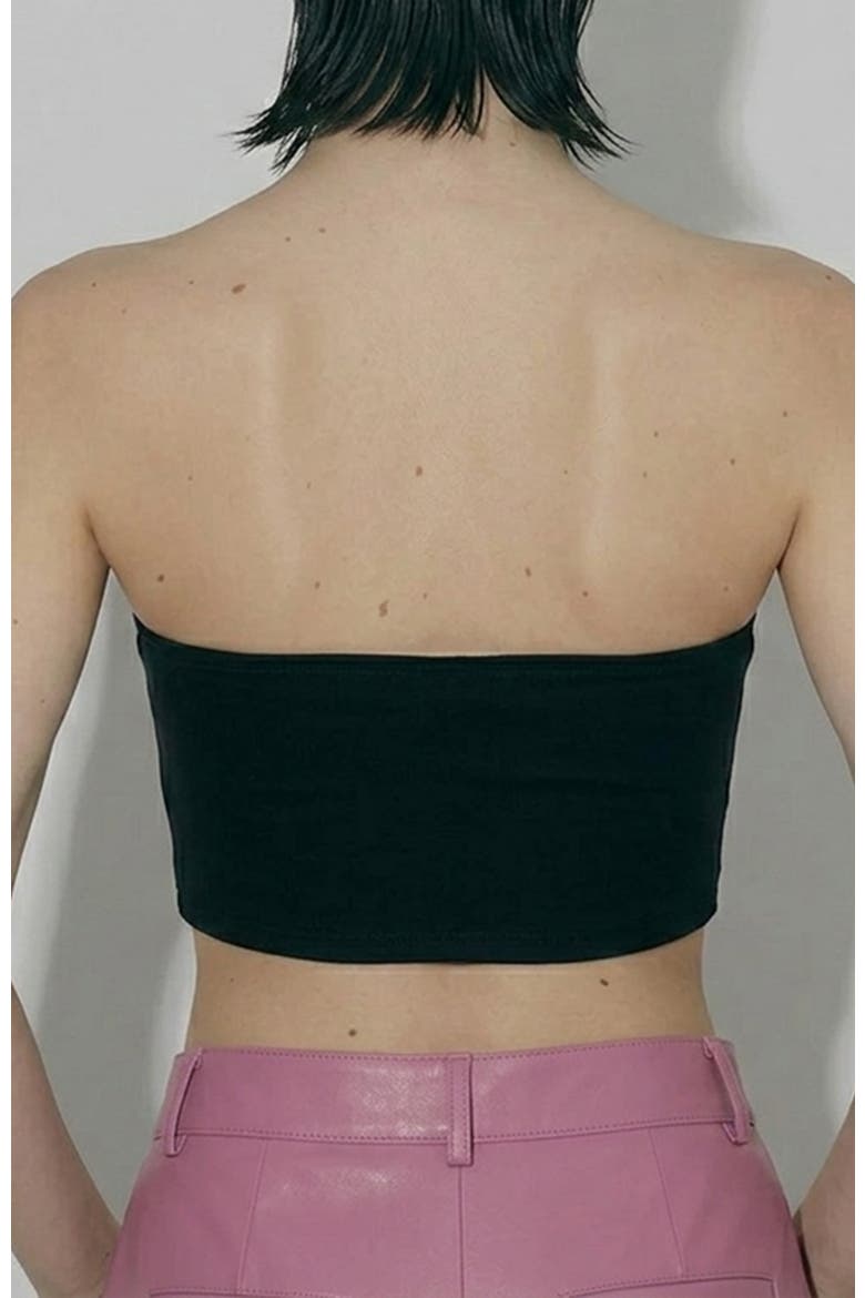 Magra Recycled Leather Top, Alternate, color, Black