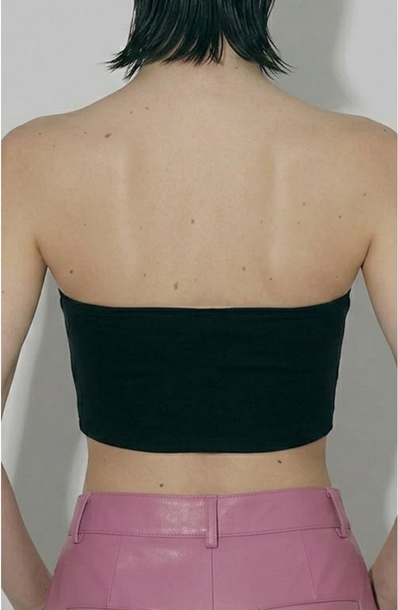 AS by DF Magra Recycled Leather Top, Alternate, color, Black