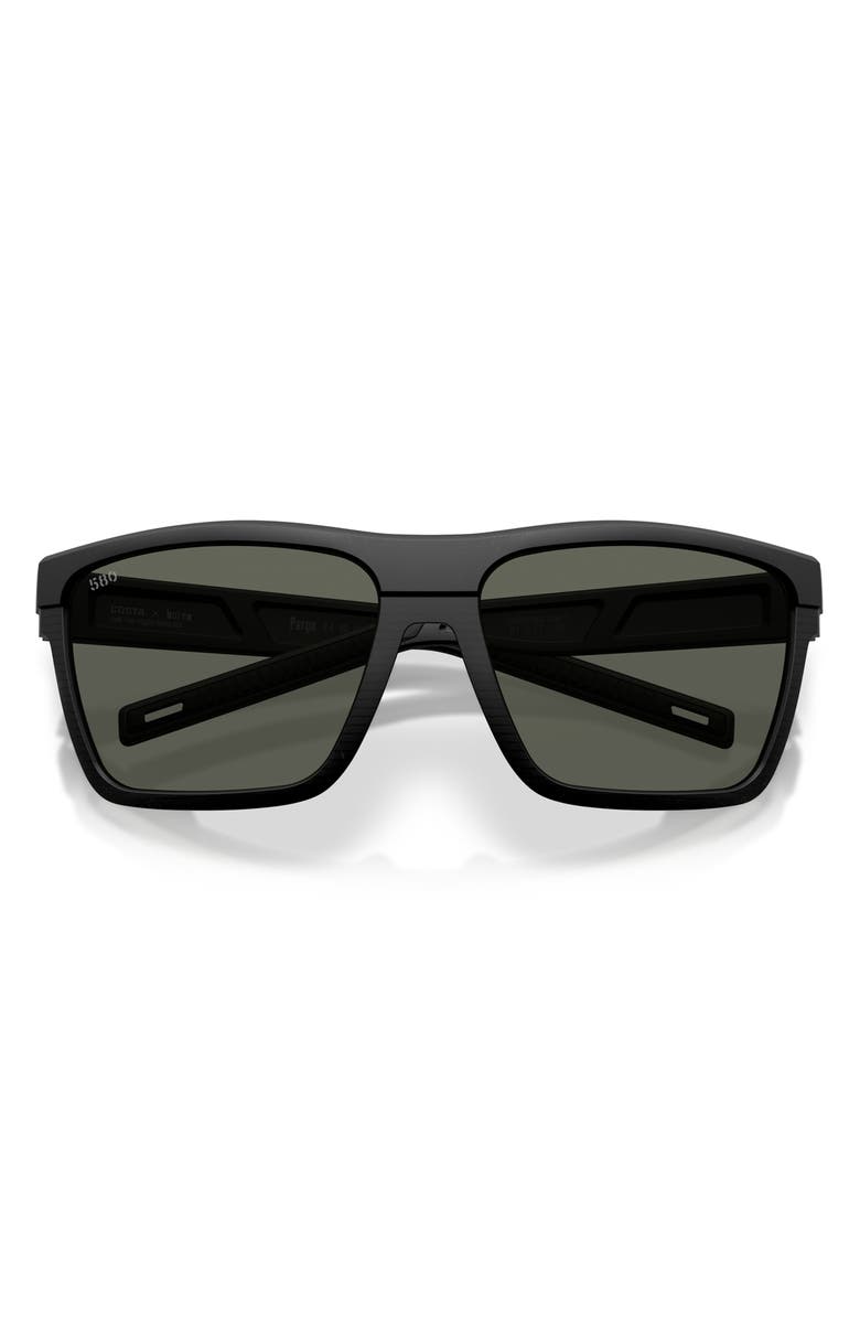 Costa Del Mar Pargo 61mm Polarized Square Sunglasses, Alternate, color, Netplus Black / Gray