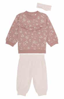 PL Baby by Petit Lem Fleece Top, Corduroy Pants & Headband Set
