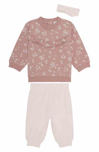 PL Baby by Petit Lem Fleece Top, Corduroy Pants & Headband Set