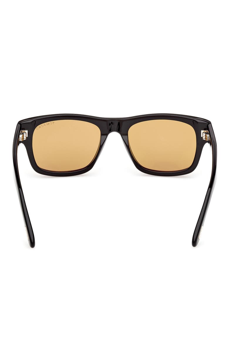 Smith-02 55mm Rectangular Sunglasses, Alternate, color, SHINY BLACK / VICUNA LENS