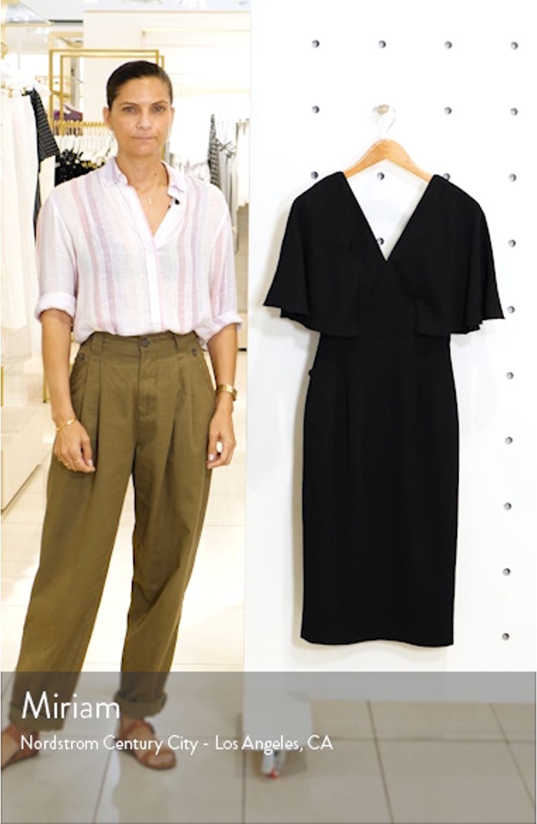 Louisa Butterfly Sleeve Cocktail Dress, sales video thumbnail