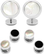 Cufflinks, Inc. Ox and Bull Trading Co. Mother-of-Pearl Cuff Links & Shirt Stud Set