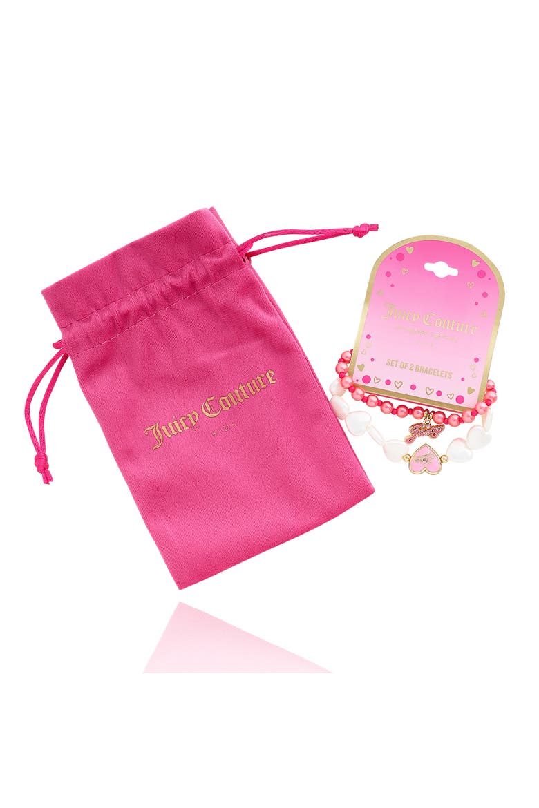 Kids Pink & White Bracelet Duo, Alternate, color, red, white, pink