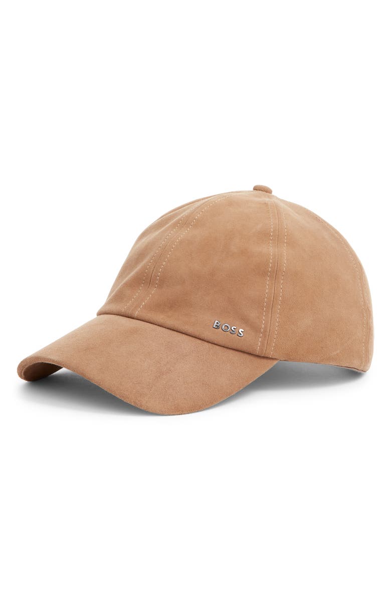 BOSS Zed Suede Baseball Cap, Main, color, 