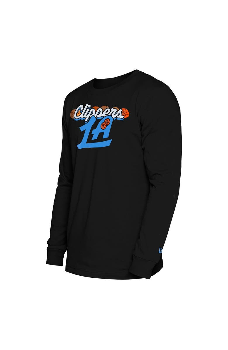 New Era Men's New Era  Black LA Clippers 2024/25 City Edition Long Sleeve T-Shirt, Alternate, color, 