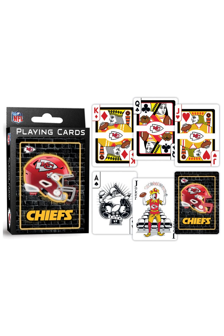 Kansas City Chiefs Neon Playing Cards, Alternate, color, Multicolor
