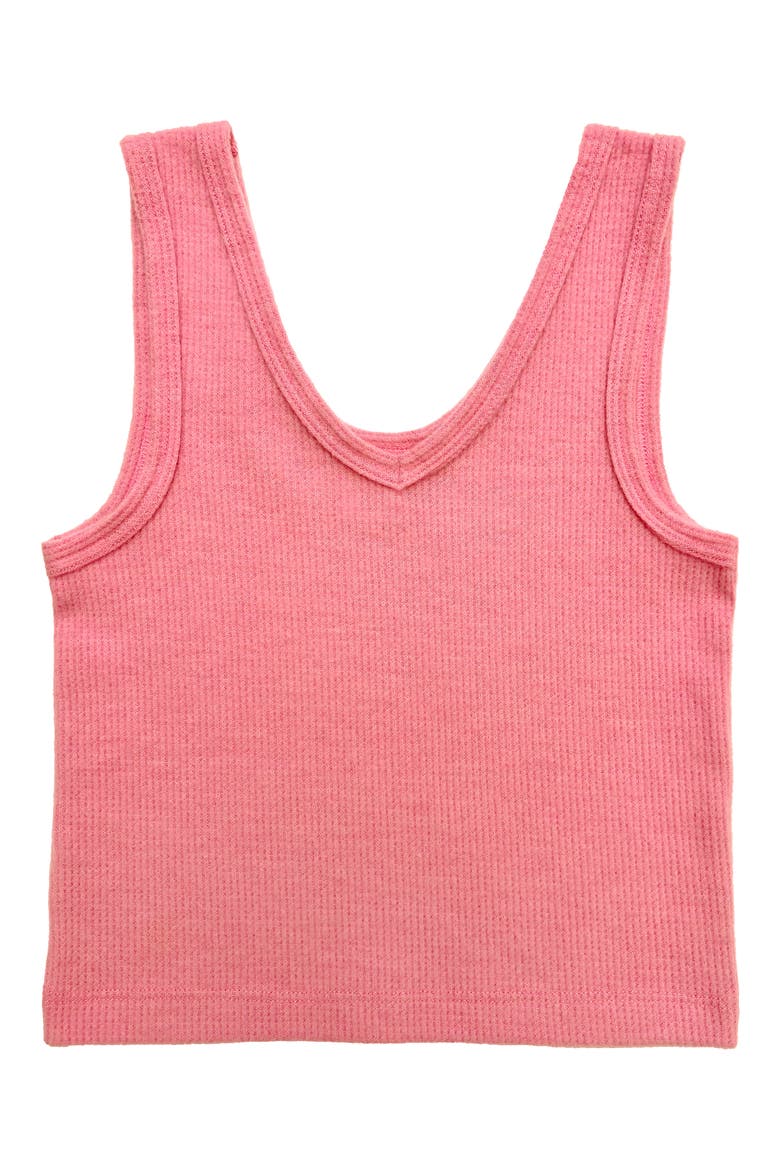 Kids' Supersoft Waffle Tank, Main, color, BUBBLE GUM