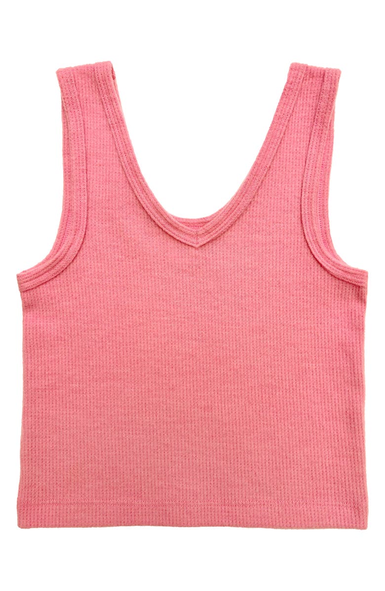 Suzette Collection Kids' Supersoft Waffle Tank, Main, color, Bubble Gum