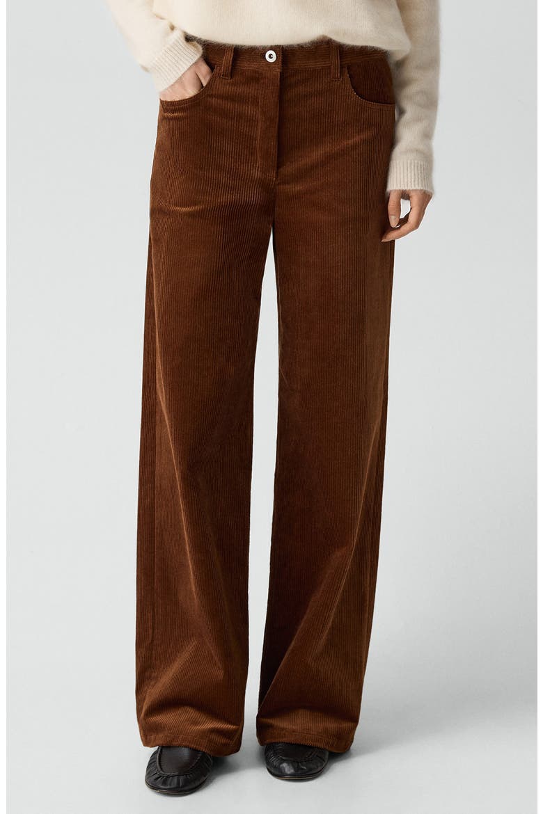 Wide Leg Corduroy Pants, Main, color, CARAMEL