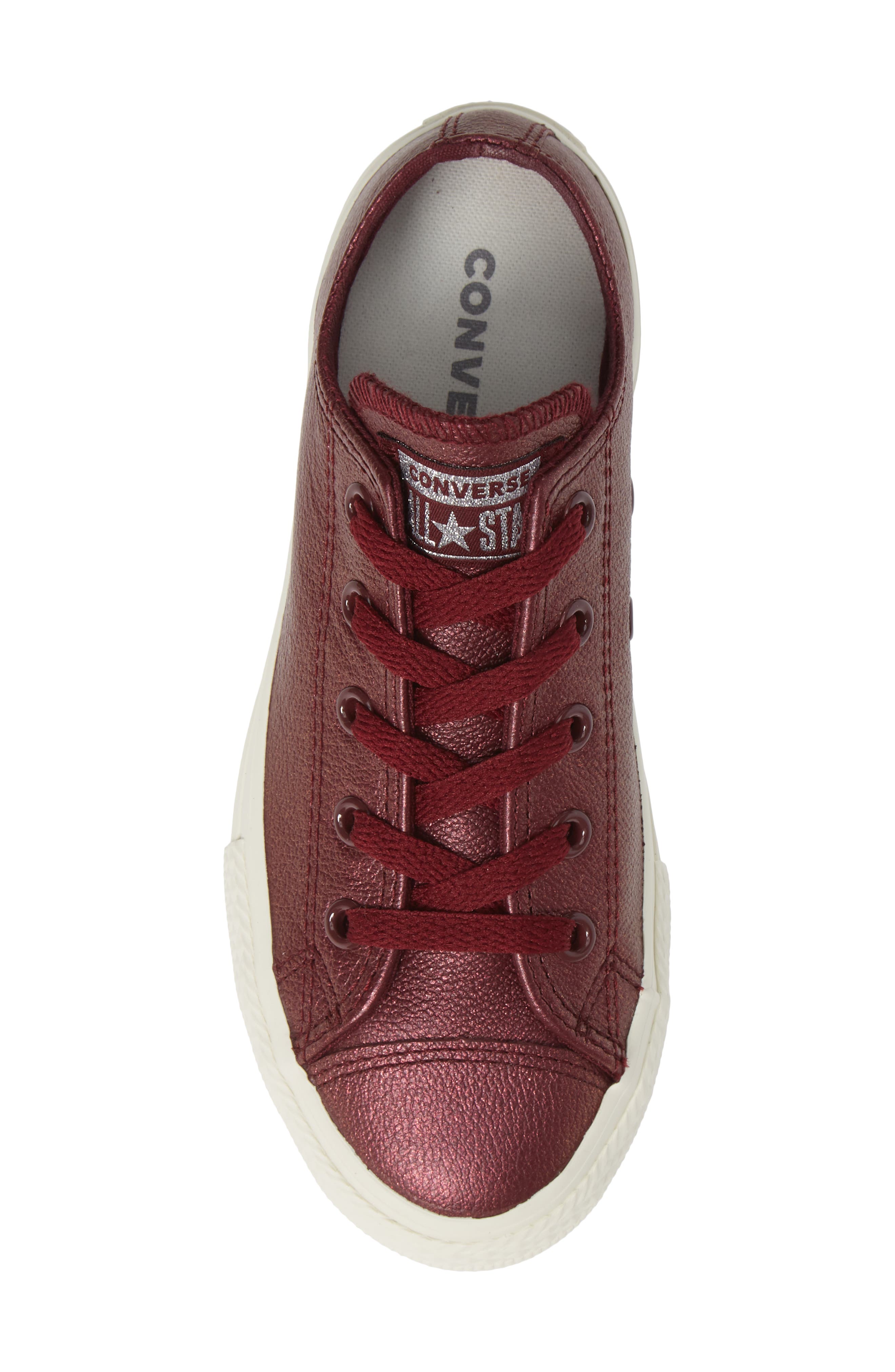 Converse Chuck Taylor<sup>®</sup> All Star<sup>®</sup> Metallic Faux Leather Ox Sneaker, Alternate, color, 