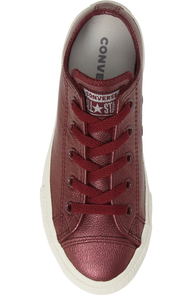 Converse Chuck Taylor<sup>®</sup> All Star<sup>®</sup> Metallic Faux Leather Ox Sneaker, Alternate, color,