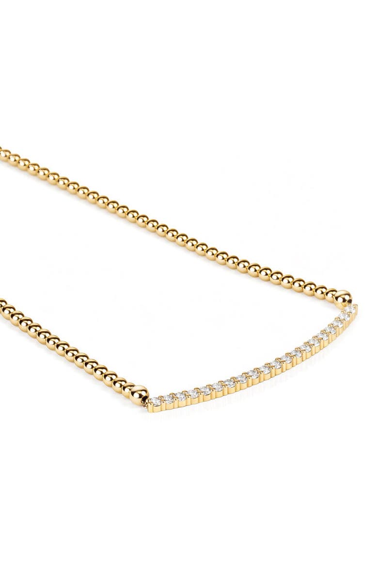 ArcRadiant Diamond Necklace, Alternate, color, Yellow Gold