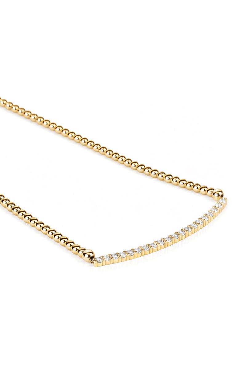 ZARUX ArcRadiant Diamond Necklace, Alternate, color, Yellow Gold