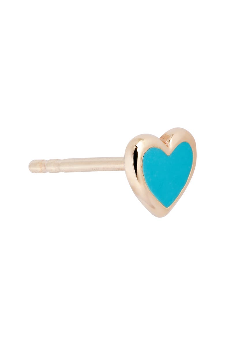 Anzie Enamel Heart Stud Earrings, Alternate, color, Blue