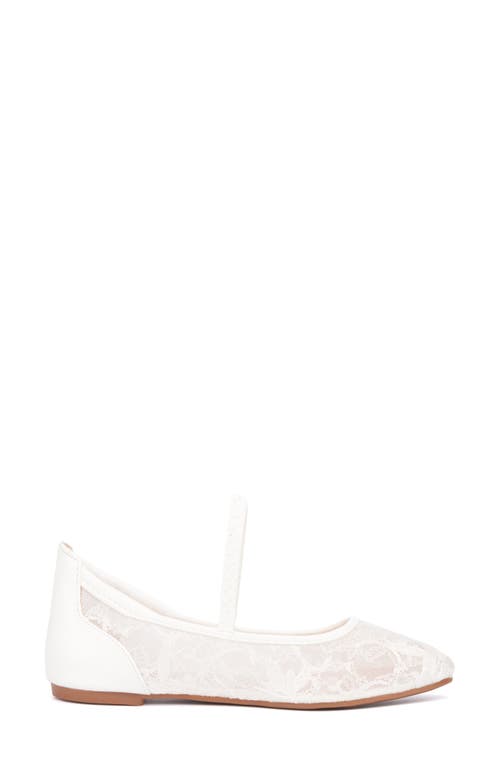 New York And Company Lara Woven Ballet Flat In Ivory Lace