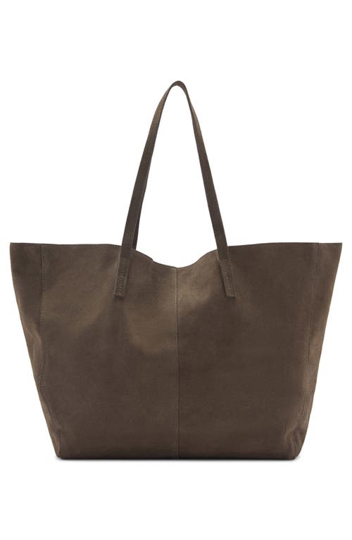 Mango Suede Shopper Bag In Brown
