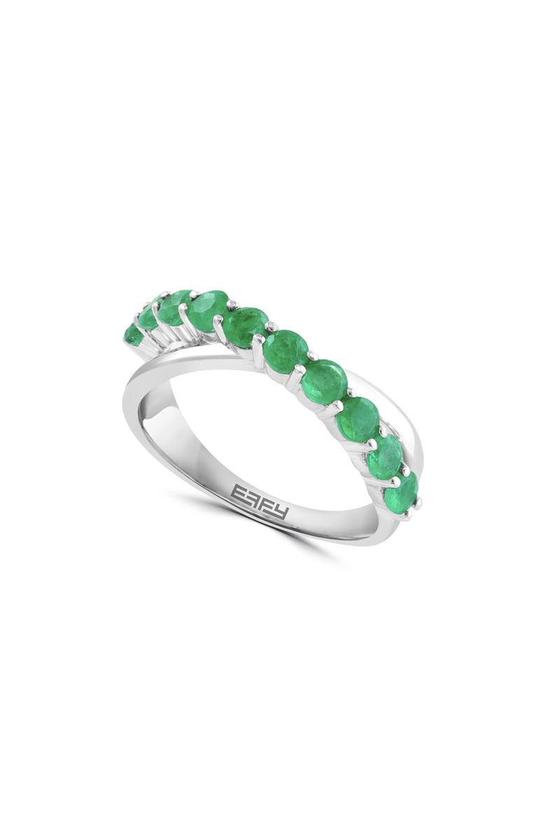 EFFY Emerald Stacking Ring, Main, color, Green