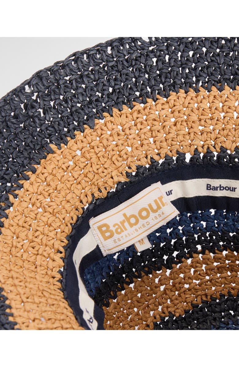 Barbour Josie Crochet Bucket Hat, Alternate, color, Indigo/ Tan/ Black